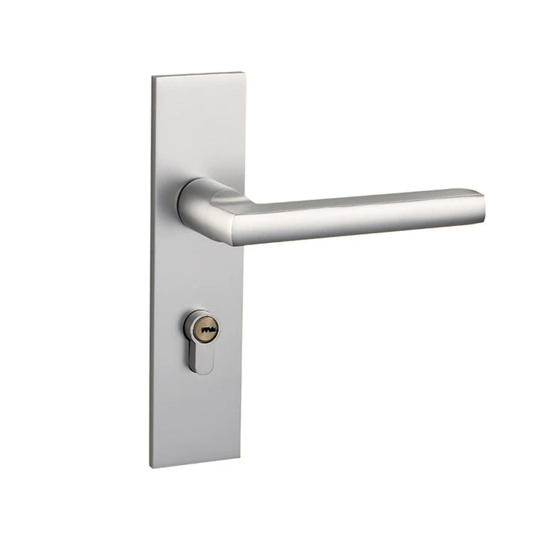 Contempo Round Door Keyed Leverset - Door Mount - 7" Stainless Steel/Stainless Steel