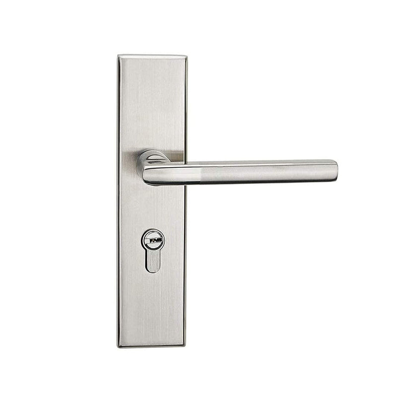 Contempo Round Door Keyed Leverset - Door Mount - 7" Stainless Steel/Stainless Steel