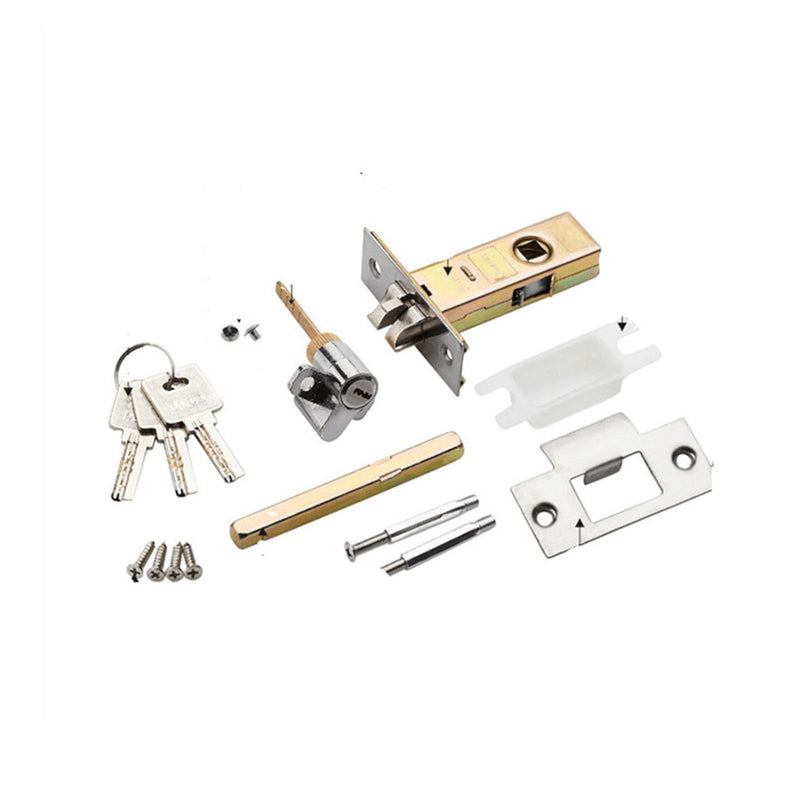 Contempo Round Door Keyed Leverset - Door Mount - 7" Stainless Steel/Stainless Steel