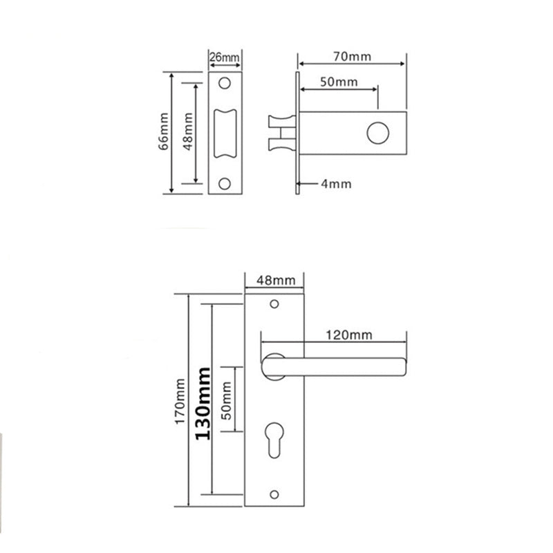 Contempo Round Door Keyed Leverset - Door Mount - 7" Stainless Steel/Stainless Steel