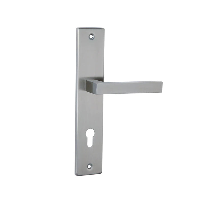 Cubic Square Door Leverset - Door Mount - 9" Stainless Steel/Stainless Steel