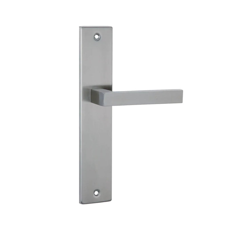 Cubic Square Door Leverset - Door Mount - 9" Stainless Steel/Stainless Steel