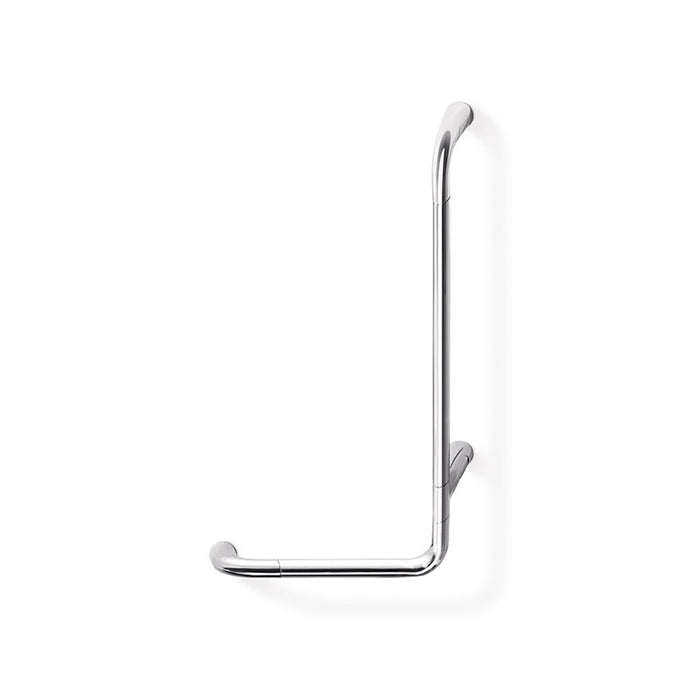 Comfort H900 Right L-Shaped Grab Bar - Wall Mount - 27" Brass/Polished Chrome