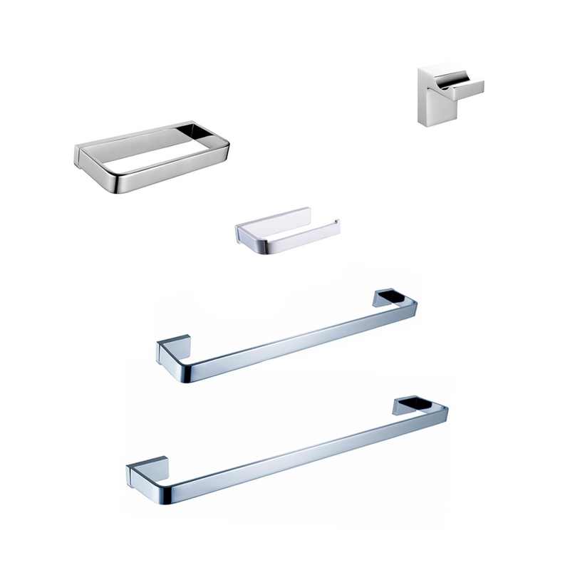 Devon Mare Bathroom Accessories Set - Polished Chrome