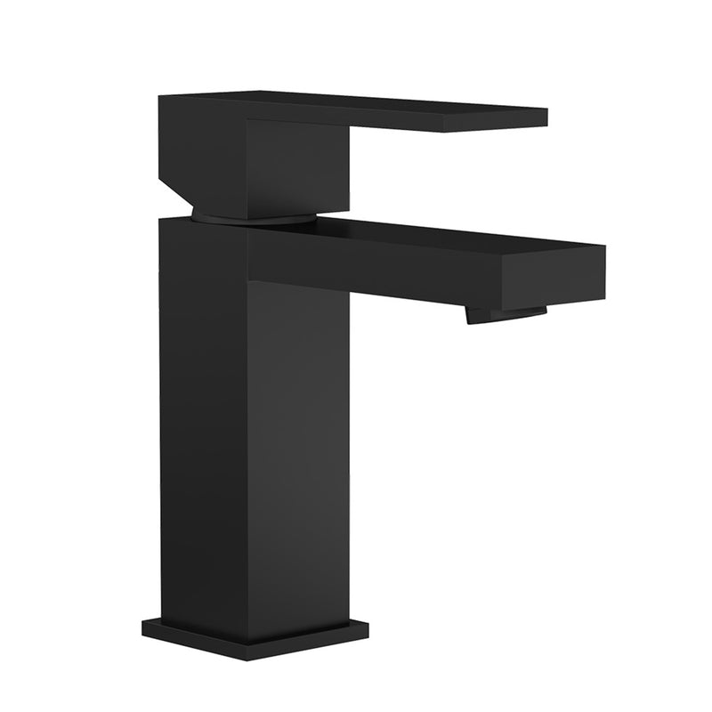 Devon Bathroom Faucet - Single Hole - 6" Brass/Matt Black