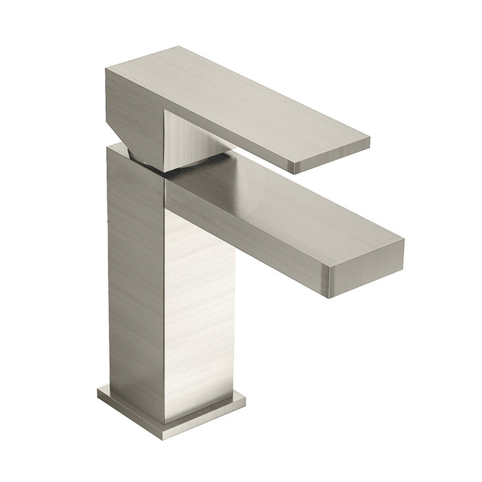 Devon Bathroom Faucet - Single Hole - 6" Brass/Brushed Nickel