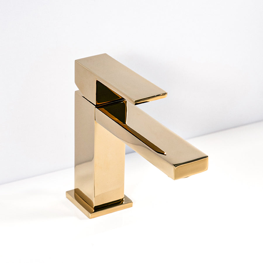 Devon Bathroom Faucet - Single Hole - 6" Brass/Satin Brass