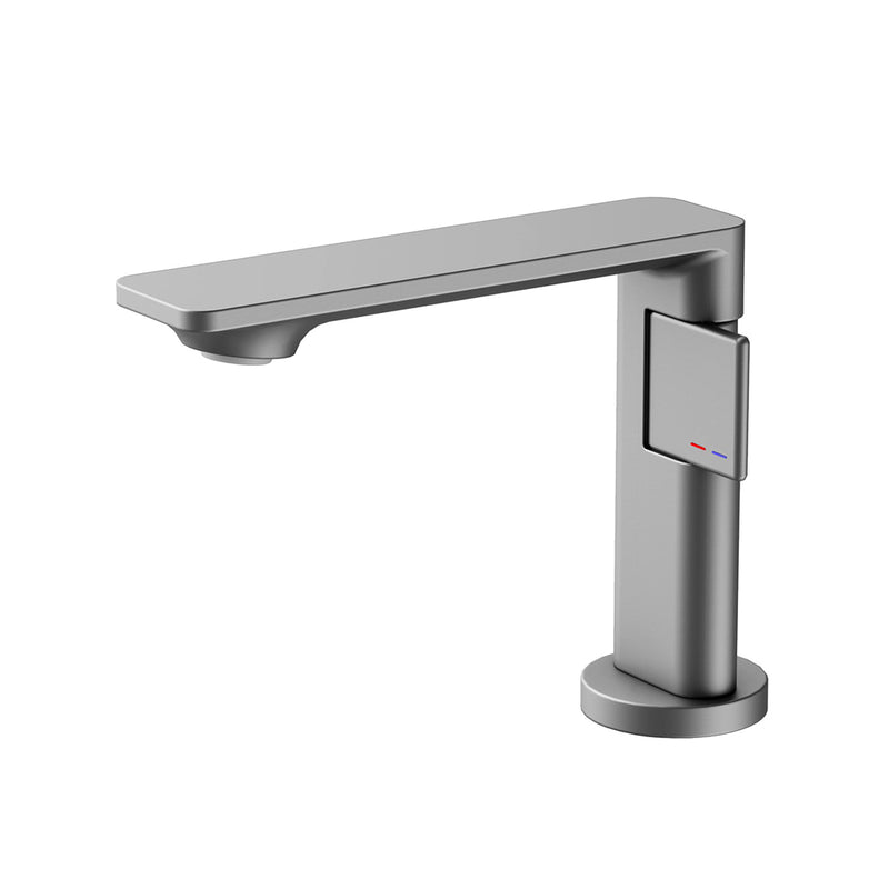 Metro Thin Bathroom Faucet - Single Hole - 5" Brass/Graphite