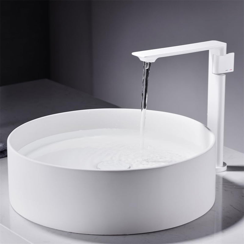 Metro Thin Vessel Sink Bathroom Faucet - Single Hole - 11" Brass/Matt Black