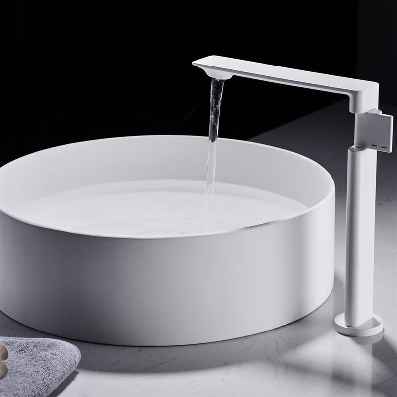 Metro Thin Vessel Sink Bathroom Faucet - Single Hole - 11" Brass/Matt Black