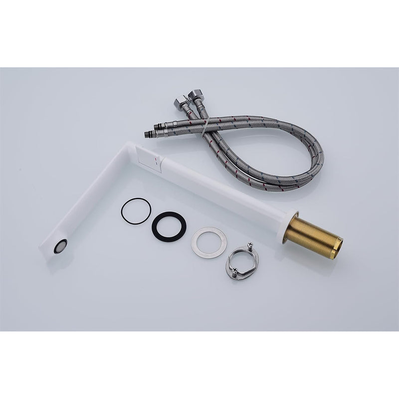 Metro Thin Vessel Sink Bathroom Faucet - Single Hole - 11" Brass/Matt Black