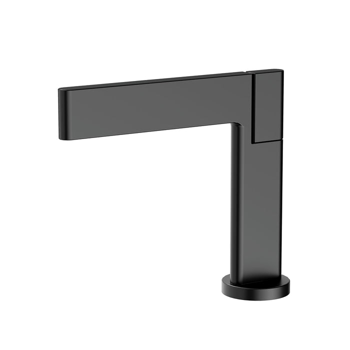 Ultra Thin Bathroom Faucet - Single Hole - 6" Brass/Matt Black