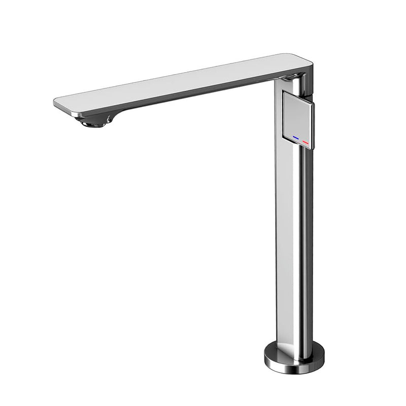 Metro Thin Vessel Sink Bathroom Faucet - Single Hole - 11" Brass/Polished Chrome