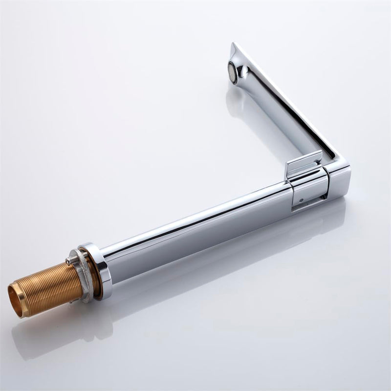 Metro Thin Vessel Sink Bathroom Faucet - Single Hole - 11" Brass/Polished Chrome