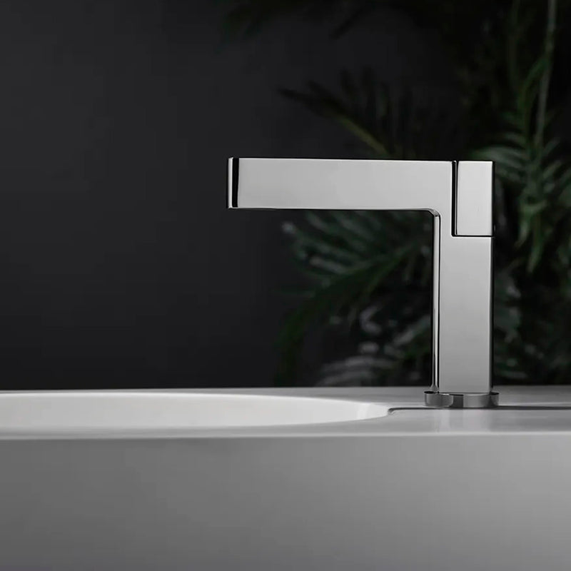 Devon Mare Bathroom Faucet - Single Hole - 6" Brass/Polished Chrome