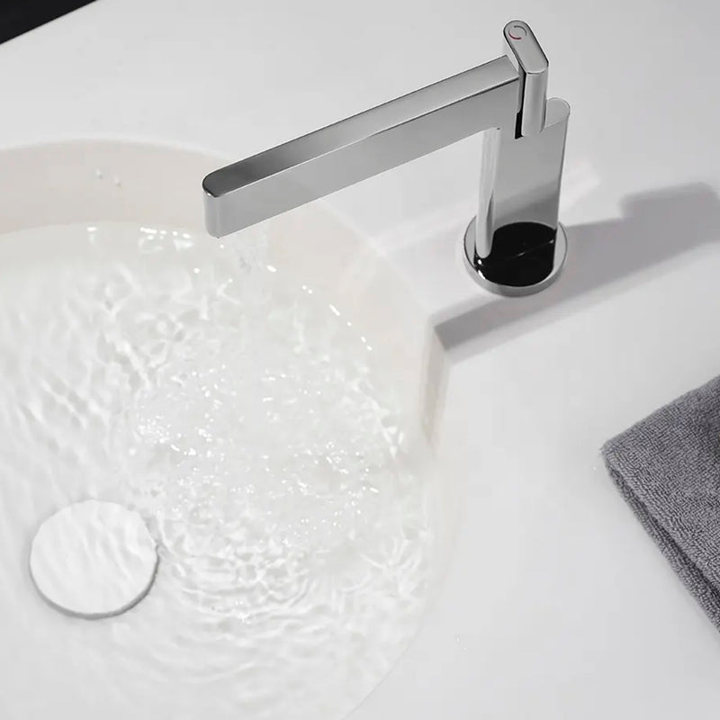 Devon Mare Bathroom Faucet - Single Hole - 6" Brass/Polished Chrome