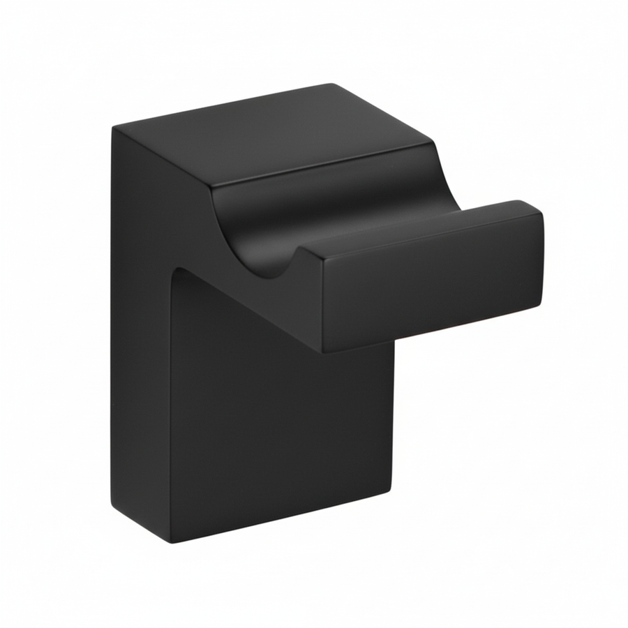 Devon Mare Single Hook - Wall Mount - 2" Brass/Matt Black