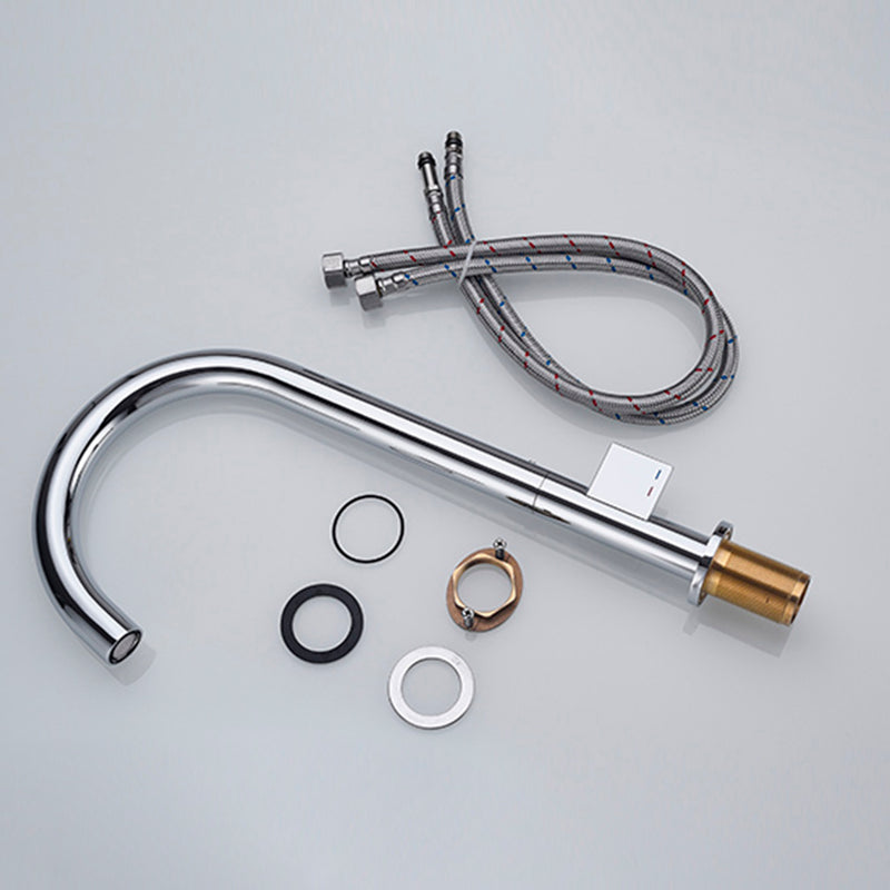 Metro Thin Kitchen Faucet - Single Hole - 13" Brass/Polished Chrome