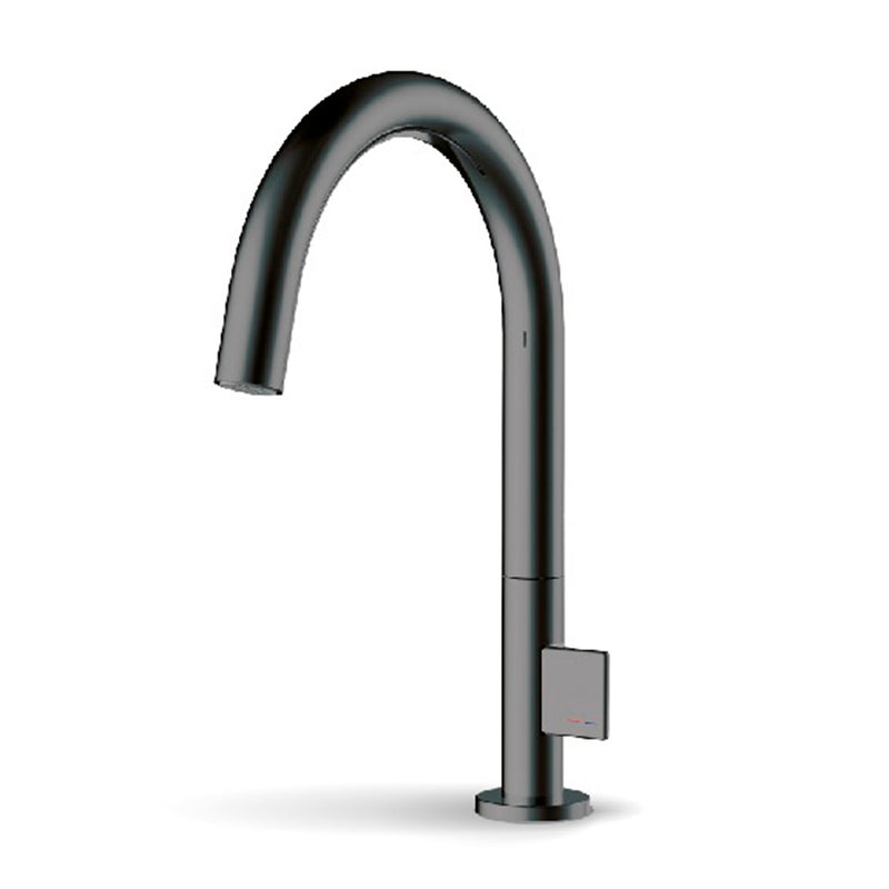 Metro Thin Kitchen Faucet - Single Hole - 13" Brass/Graphite