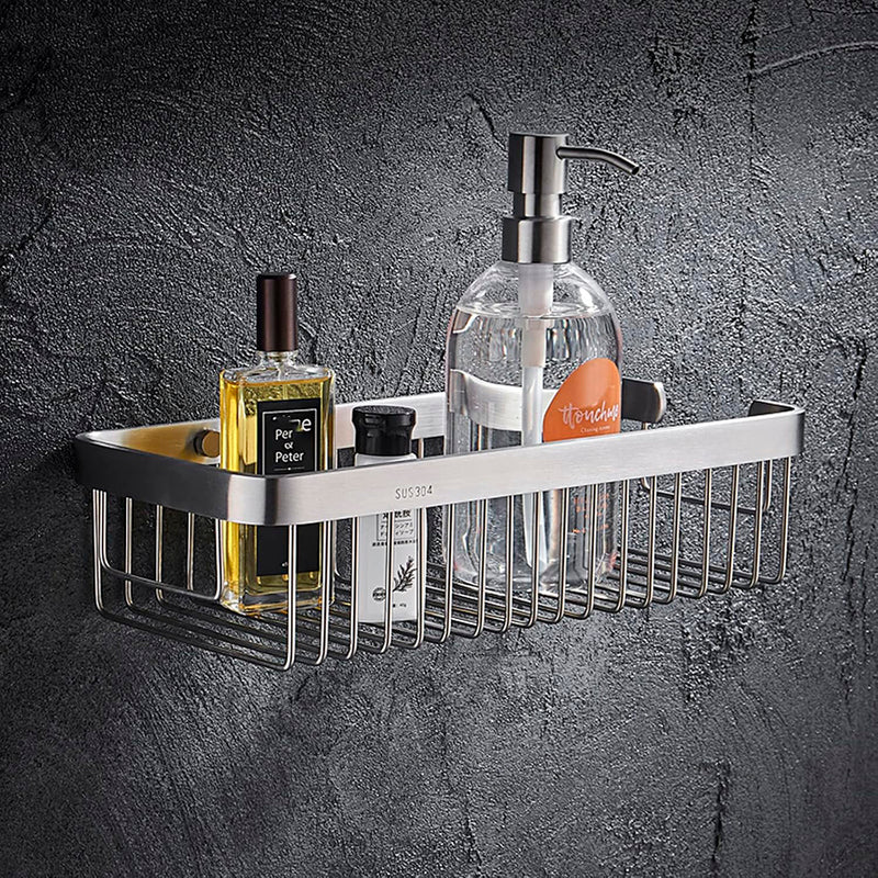 Metro Rectangular Shower Basket - Wall Mount - 12" Stainless Steel/Brushed Nickel