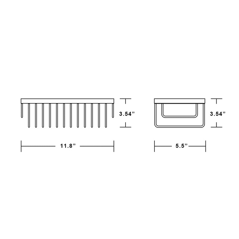 Metro Rectangular Shower Basket - Wall Mount - 12" Stainless Steel/Brushed Nickel