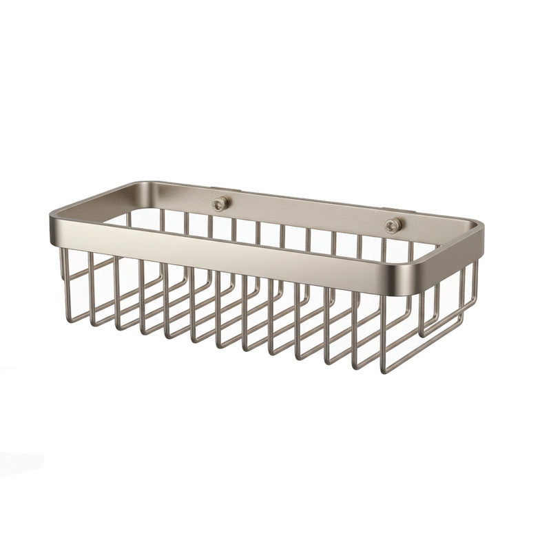 Metro Rectangular Shower Basket - Wall Mount - 12" Stainless Steel/Brushed Nickel