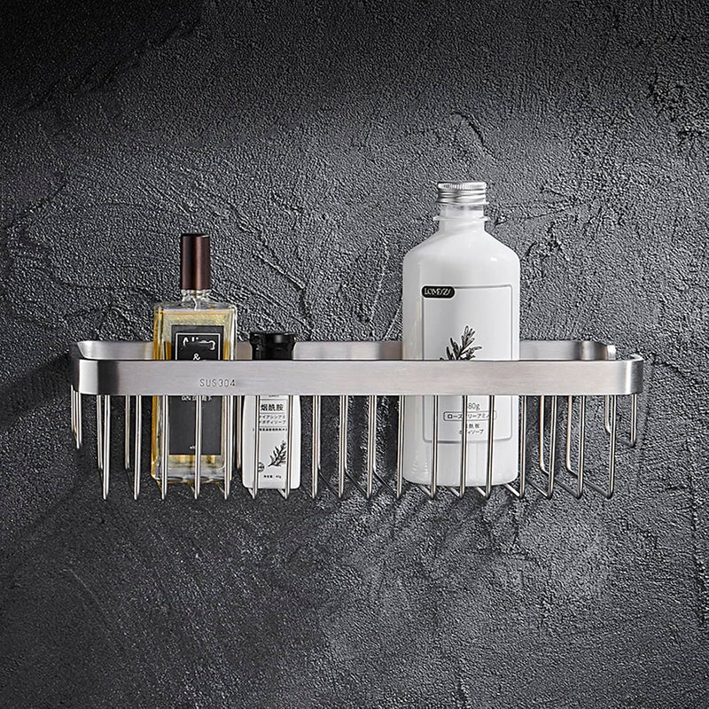 Metro Rectangular Shower Basket - Wall Mount - 12" Stainless Steel/Brushed Gold