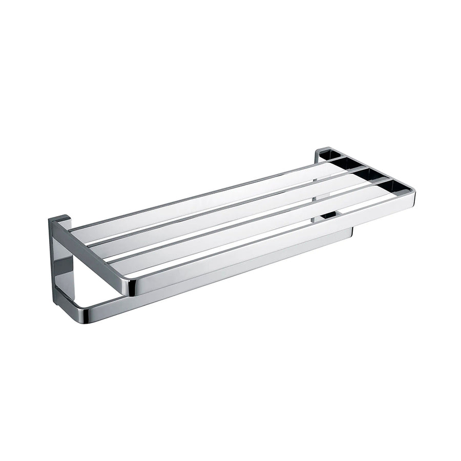Devon Mare Towel Shelf - Wall Mount - 24" Brass/Polished Chrome