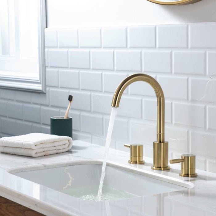 Serie 100 Bathroom Faucet - Widespread - 8" Brass/Brushed Bronze