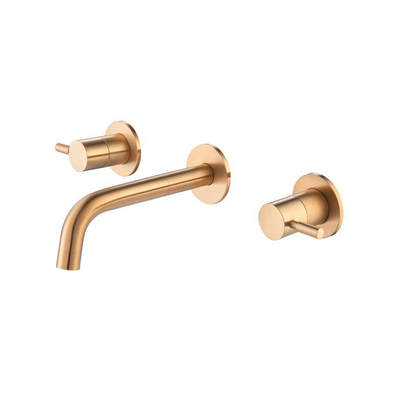 Serie 100 Complete Bathroom Faucet - Widespread-Wall Mount - 8" Brass/Brushed Bronze