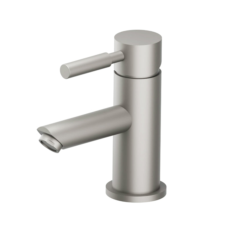 Serie 100 Bathroom Faucet - Single Hole - 6" Brass/Brushed Nickel