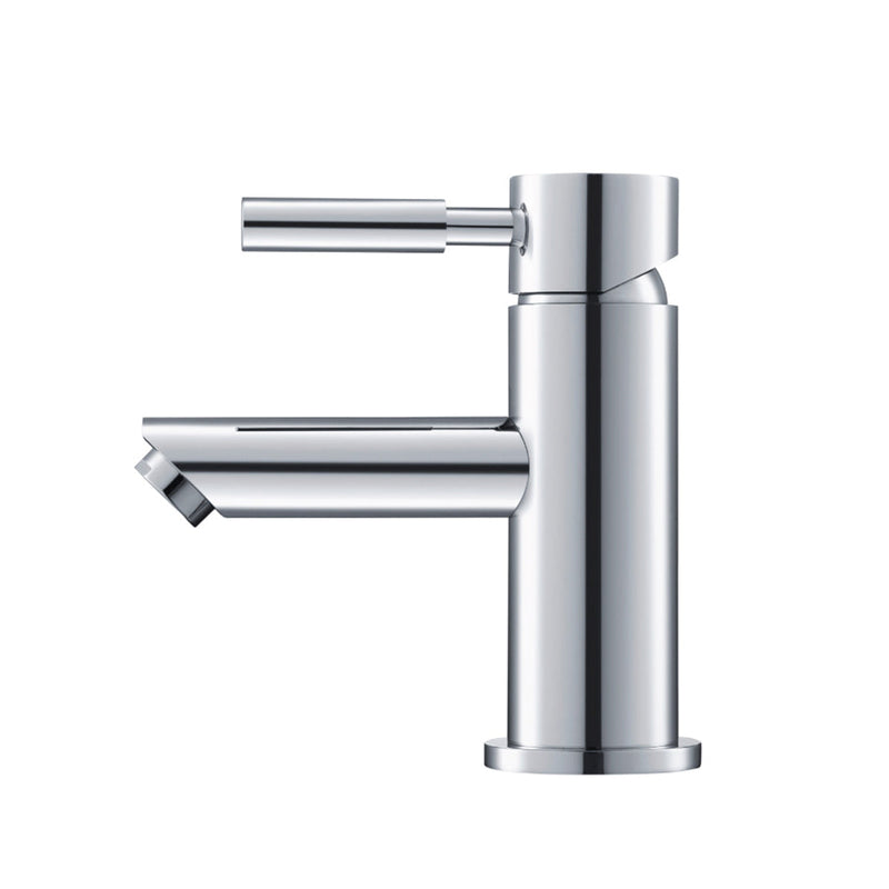 Serie 100 Bathroom Faucet - Single Hole - 6" Brass/Polished Chrome