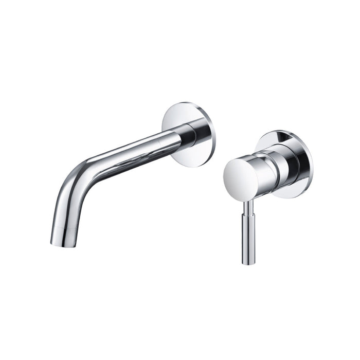 Serie 100 Bathroom Faucet - Single Hole-Wall Mount - 5" Brass/Polished Chrome