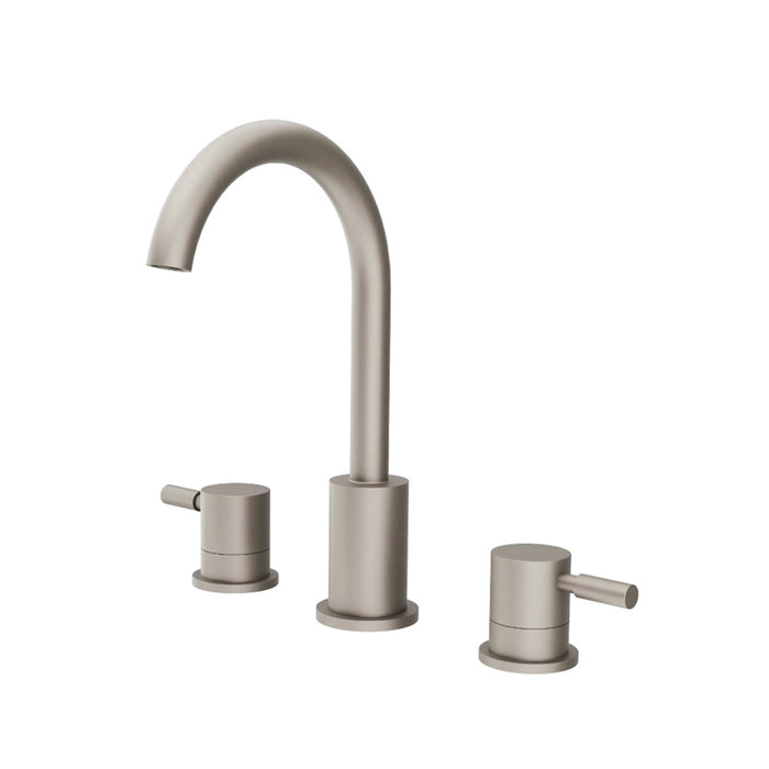 Serie 100 Bathroom Faucet - Widespread - 8" Brass/Brushed Nickel