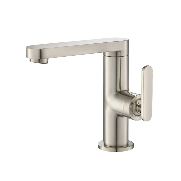 Serie 110 Bathroom Faucet - Single Hole - 6" Brass/Brushed Nickel