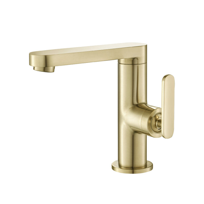 Serie 110 Bathroom Faucet - Single Hole - 6" Brass/Satin Brass