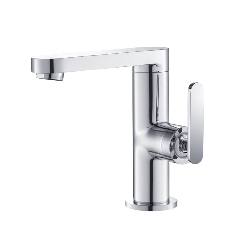 Serie 110 Bathroom Faucet - Single Hole - 6" Brass/Polished Chrome