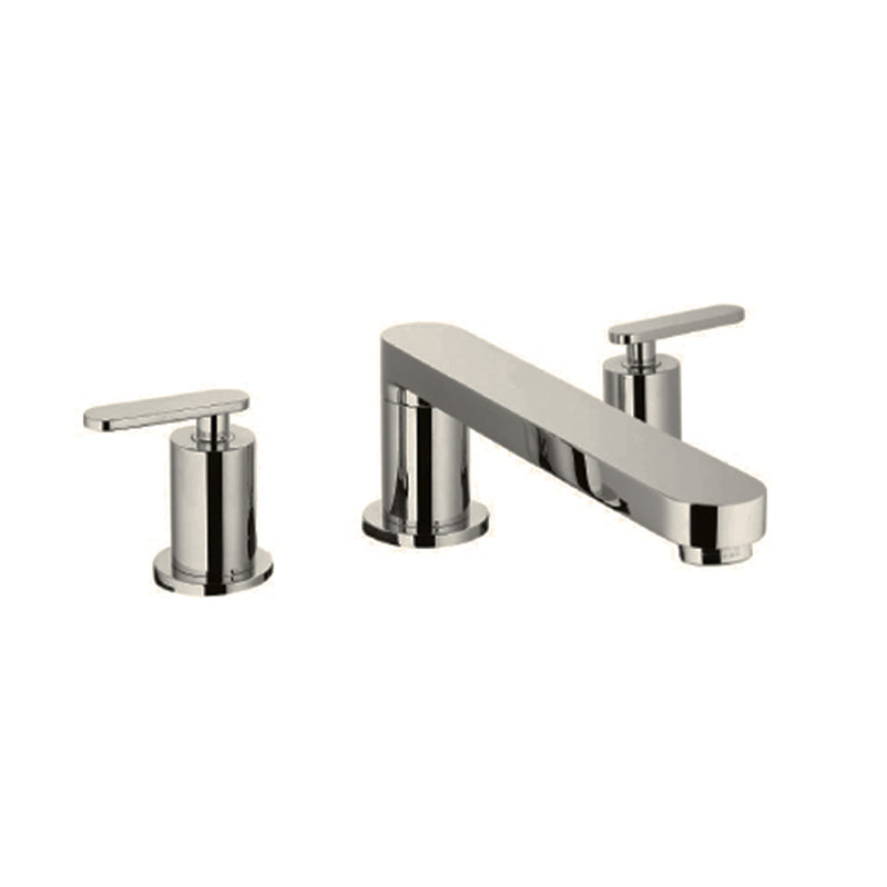 Serie 110 Bathroom Faucet - Widespread - 8" Brass/Brushed Nickel