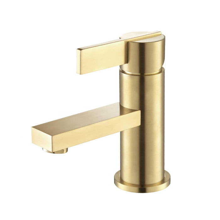 Serie 145 Bathroom Faucet - Single Hole - 6" Brass/Satin Brass