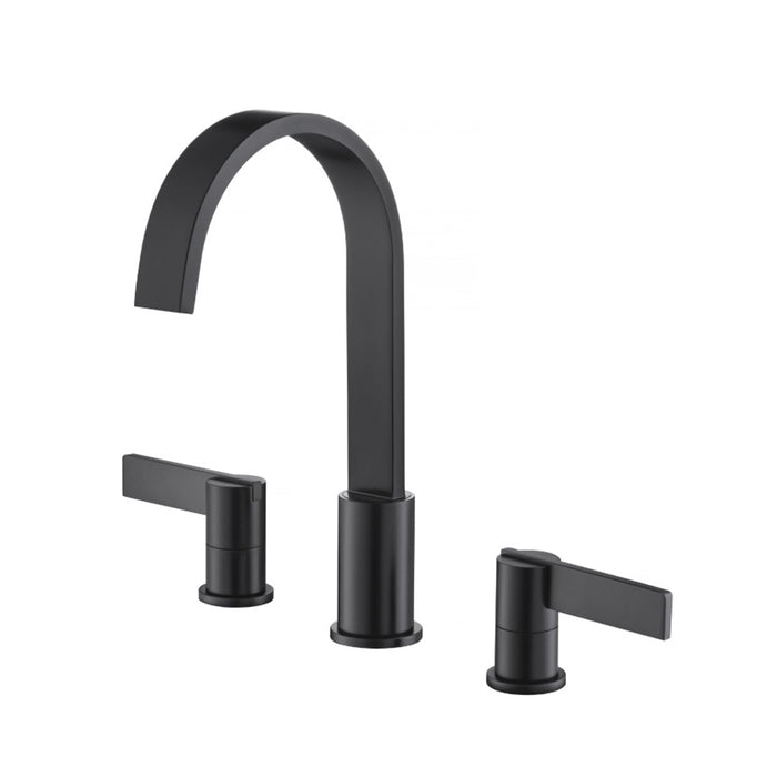 Serie 145 Bathroom Faucet - Widespread - 8" Brass/Matt Black