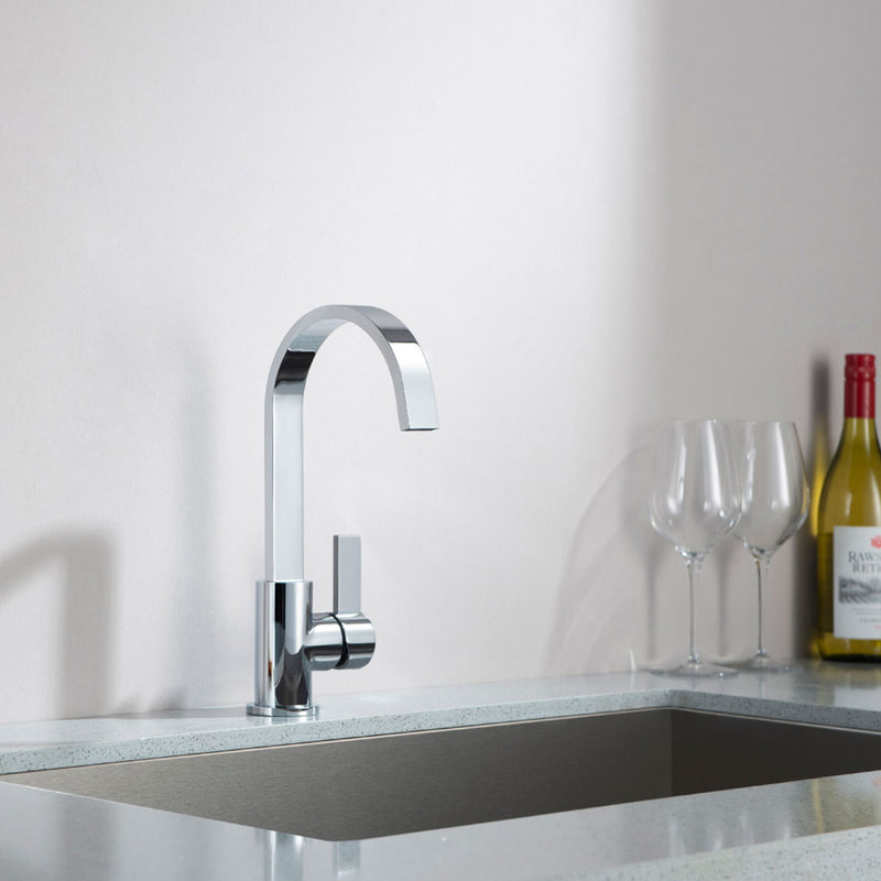 Serie 145 Bathroom Faucet - Single Hole - 10" Brass/Polished Chrome