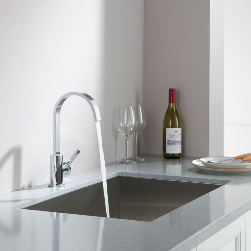 Serie 145 Bathroom Faucet - Single Hole - 10" Brass/Polished Chrome