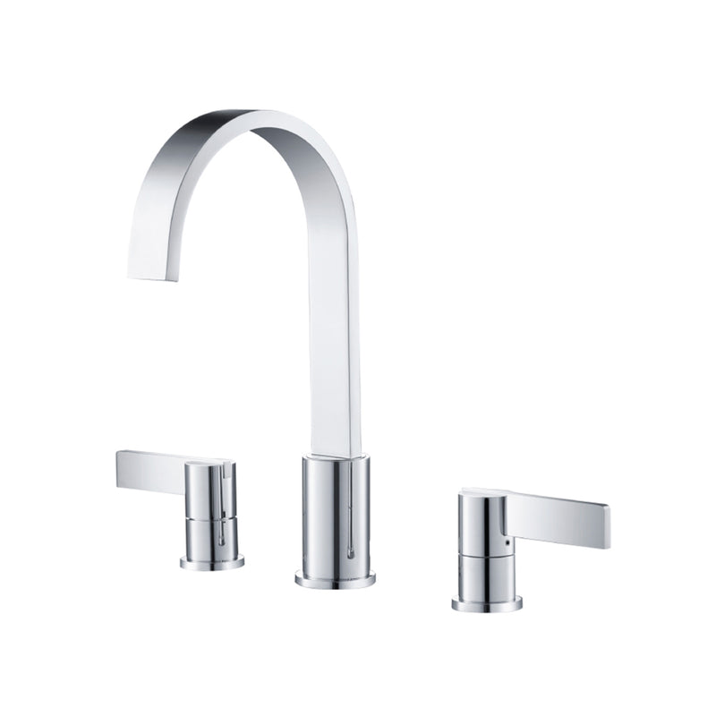 Serie 145 Bathroom Faucet - Widespread - 8" Brass/Polished Chrome