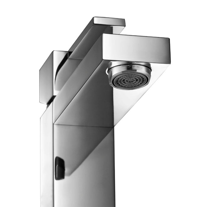 Serie 150 Bathroom Faucet - Single Hole - 6" Brass/Polished Chrome
