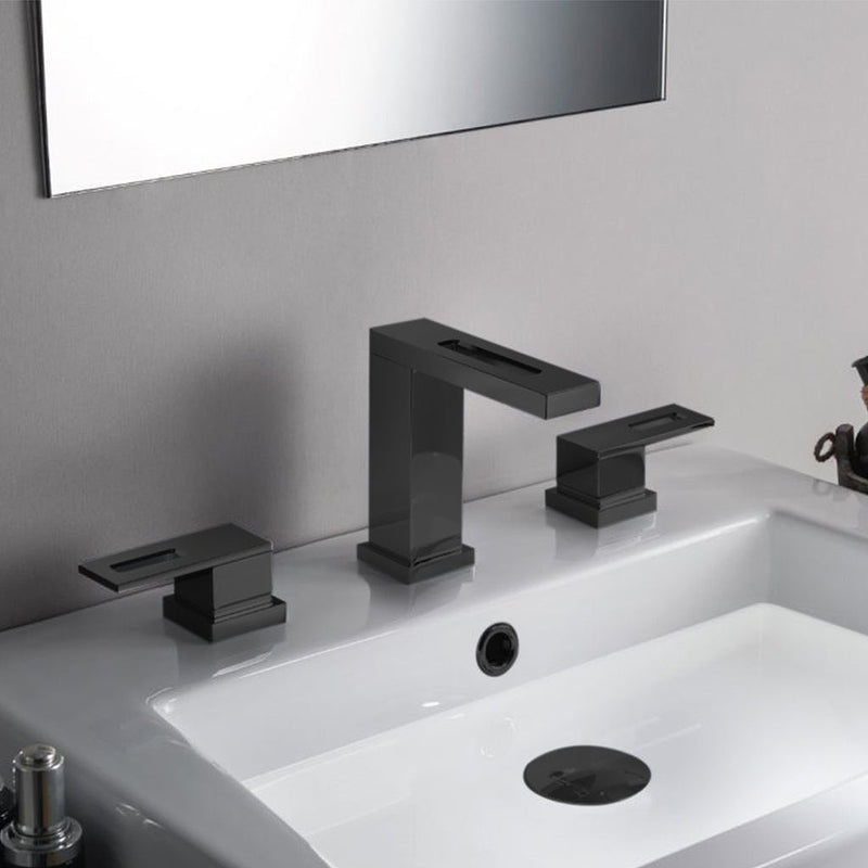 Serie 160 Bathroom Faucet - Widespread - 8" Brass/Matt Black