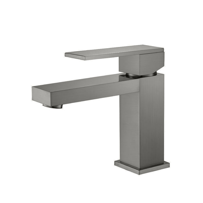 Serie 160 Bathroom Faucet - Single Hole - 6" Brass/Steel Gray