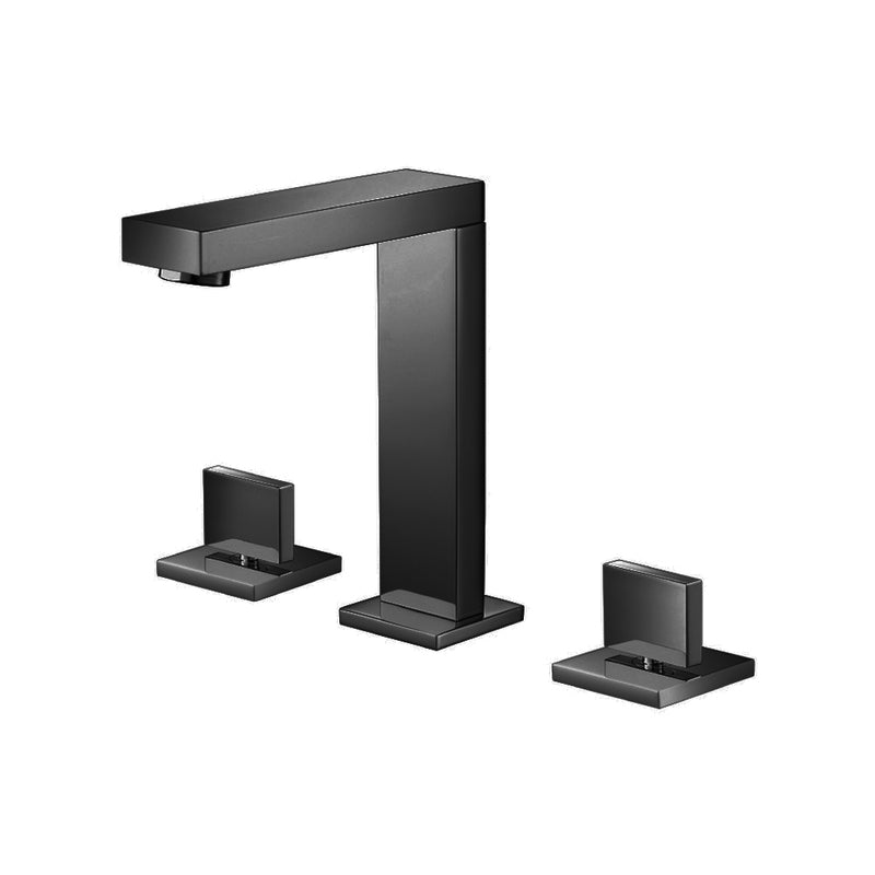 Serie 160 Bathroom Faucet - Widespread - 8" Brass/Matt Black