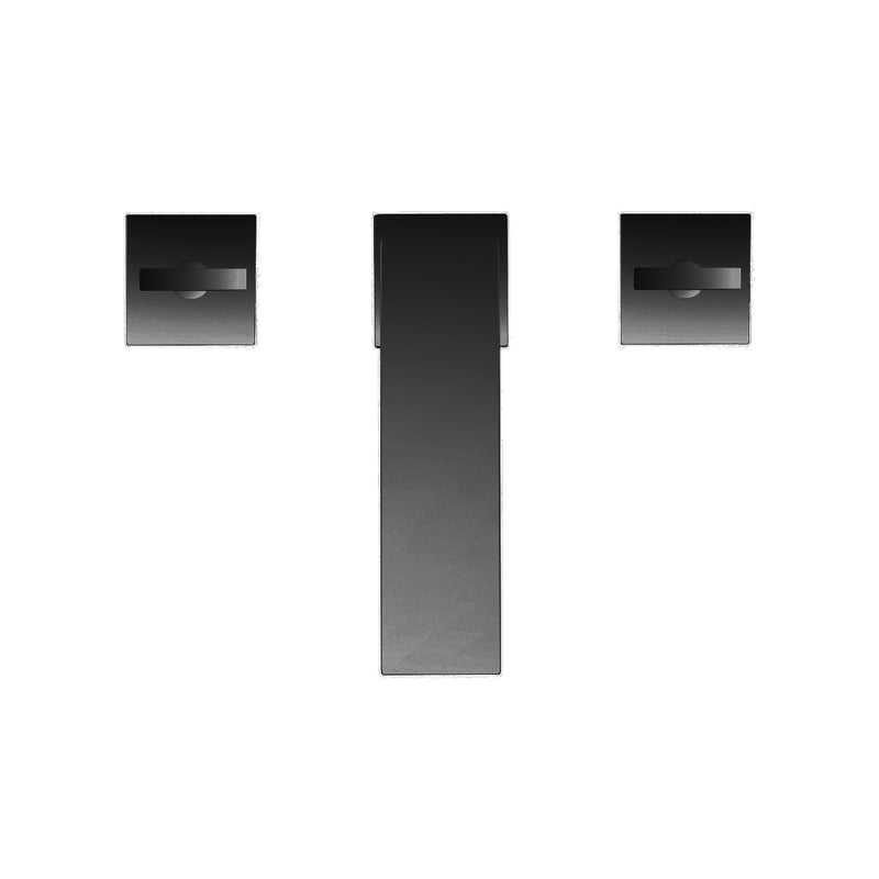 Serie 160 Bathroom Faucet - Widespread - 8" Brass/Matt Black