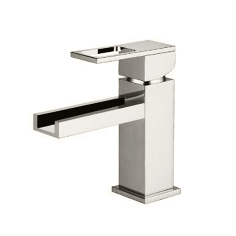 Serie 160 Waterfall Bathroom Faucet - Single Hole - 6" Brass/Polished Nickel