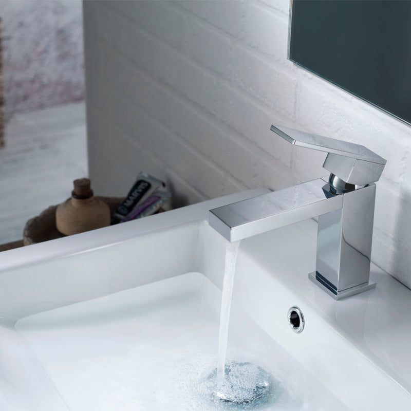 Serie 160 Bathroom Faucet - Single Hole - 6" Brass/Polished Chrome